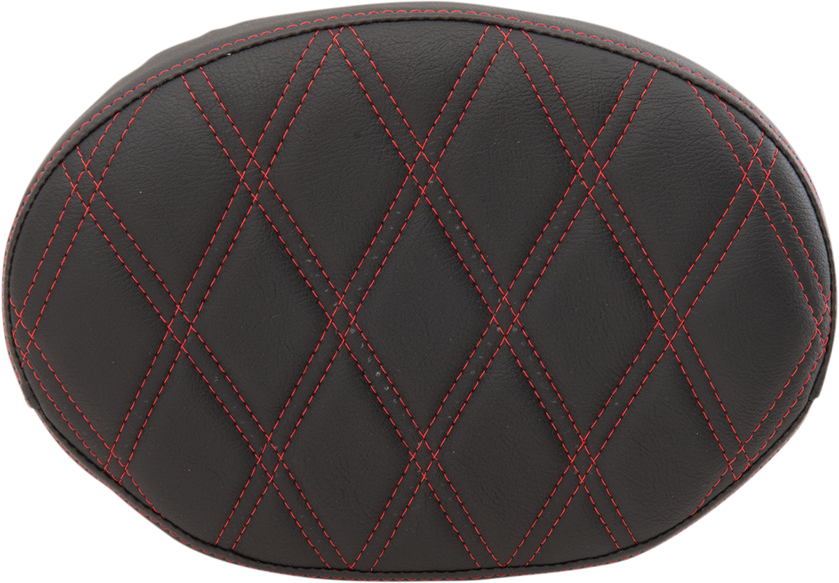 Backrest Pad - Oval - Double Diamond - Red Thread