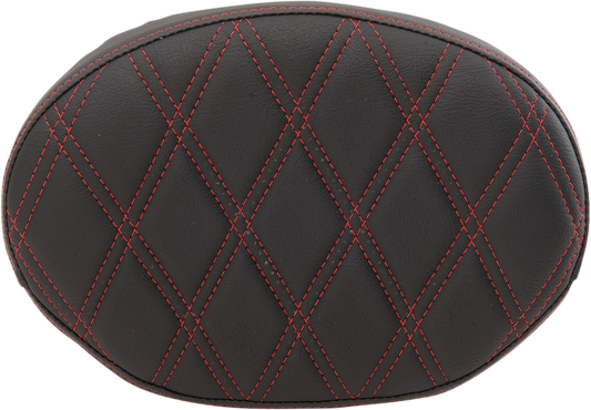 Backrest Pad - Oval - Double Diamond - Red Thread