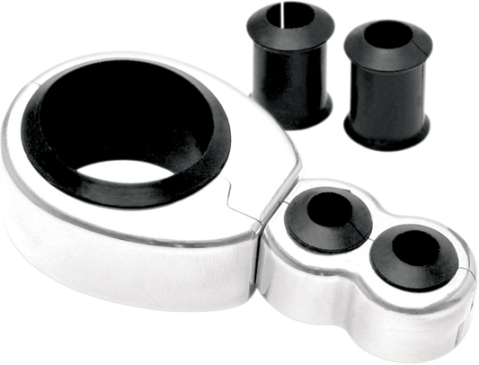 Cable Clamp - Dual - 1-1/8" Mounting Diameter - Chrome