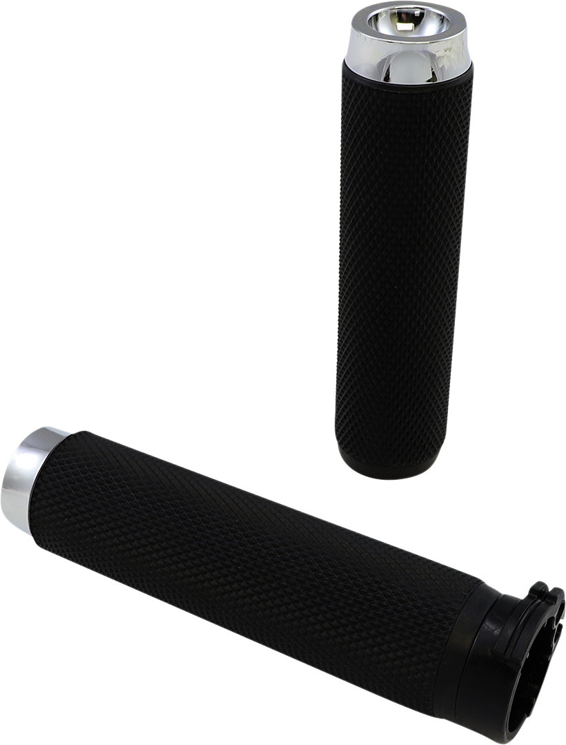 Grips - Knurled - Cable - Chrome