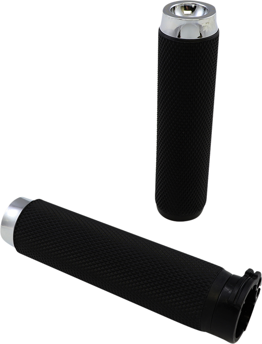 Grips - Knurled - Cable - Chrome