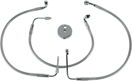 Front Brake Line XLS 96-03 Clear-Coated Stainless Steel