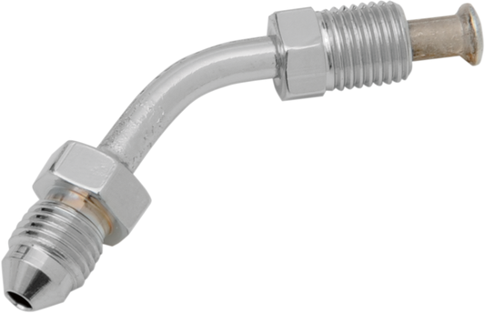 Conector de linea de frenos #3 3/8"-24 - 45° cromo