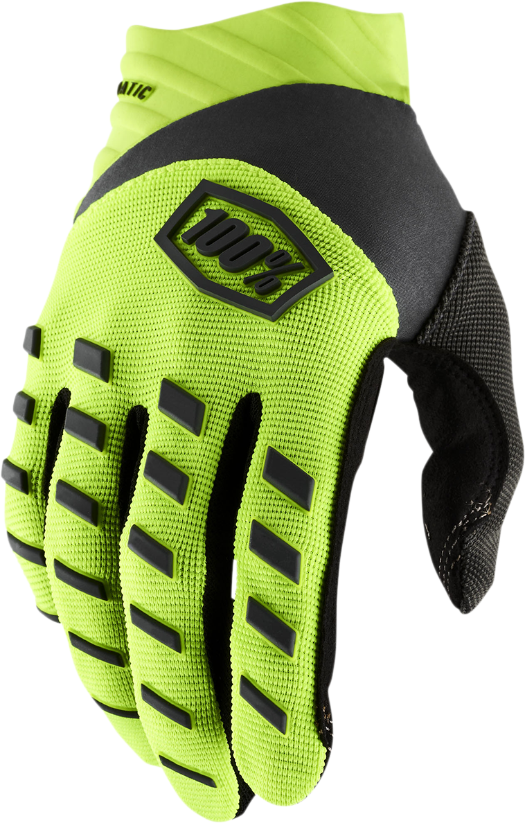 Youth Airmatic Gloves - Fluorescent Yellow/Black - Large