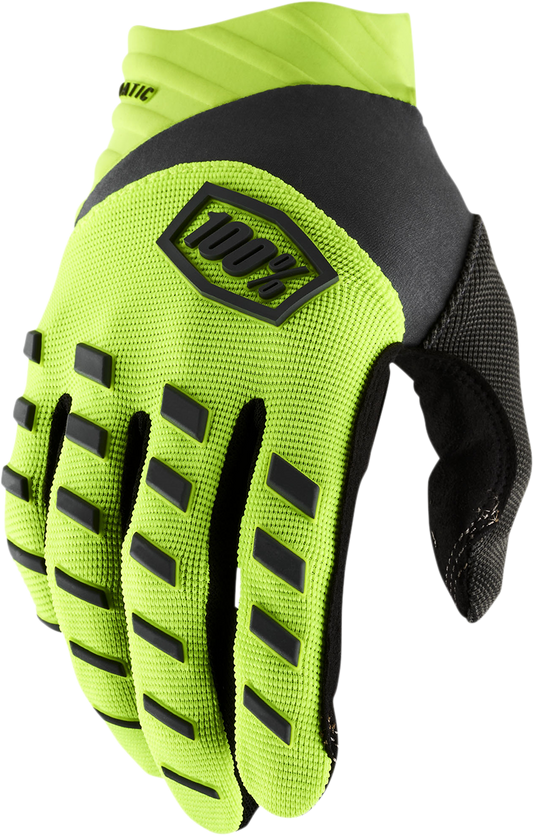 Youth Airmatic Gloves - Fluorescent Yellow/Black - Large