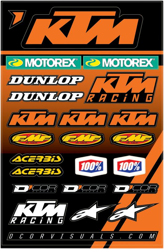 Decal Sheet - KTM Racing
