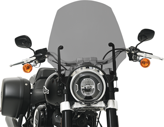 El Paso Windshield - 17" - 9" Headlight Cutout - Black Smoke