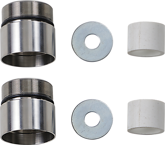 Chrome Fork Tube Extensions - 49 mm Diameter - Extends +1"