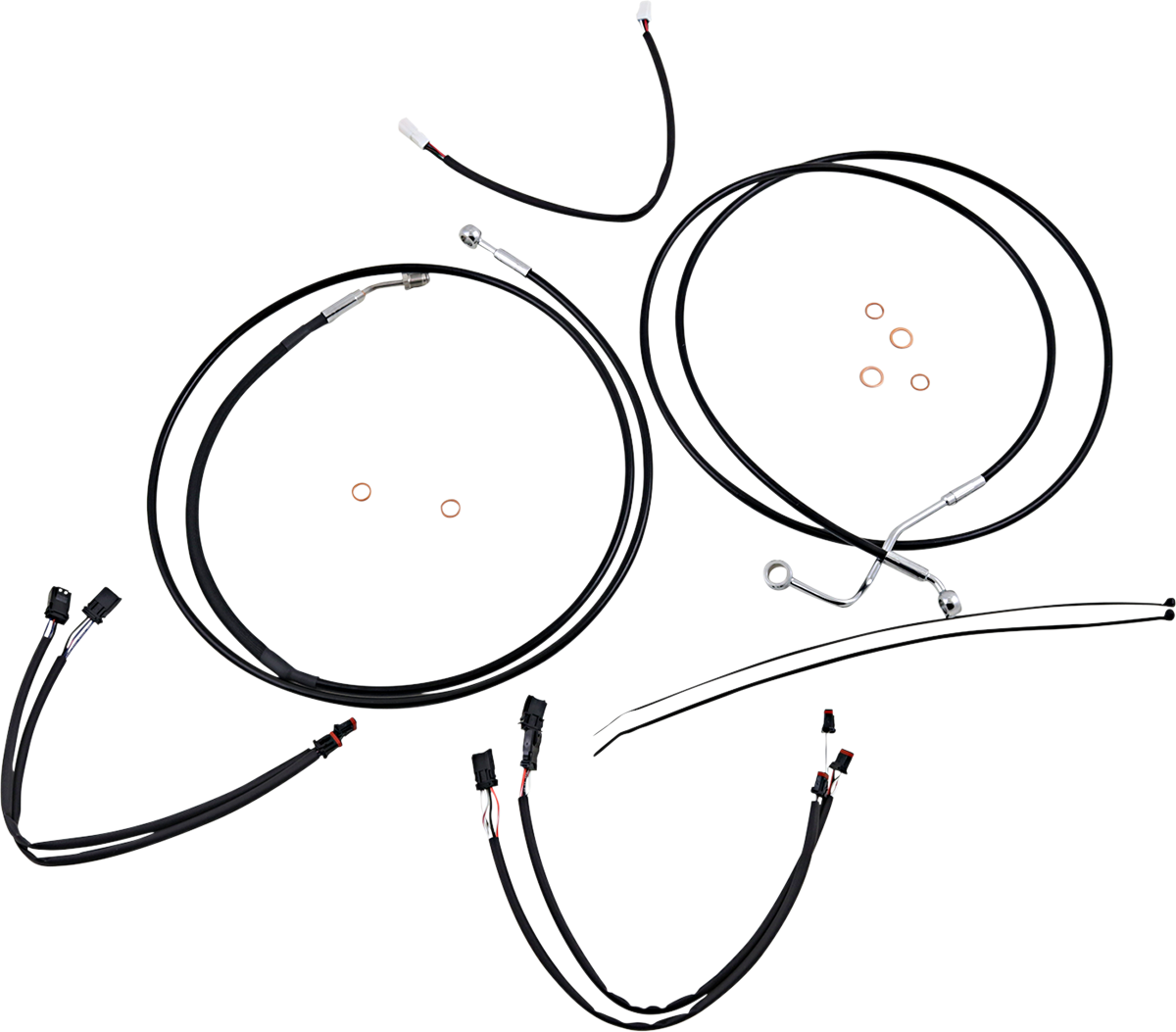 Control Cable Kit - XR - Black/Chrome