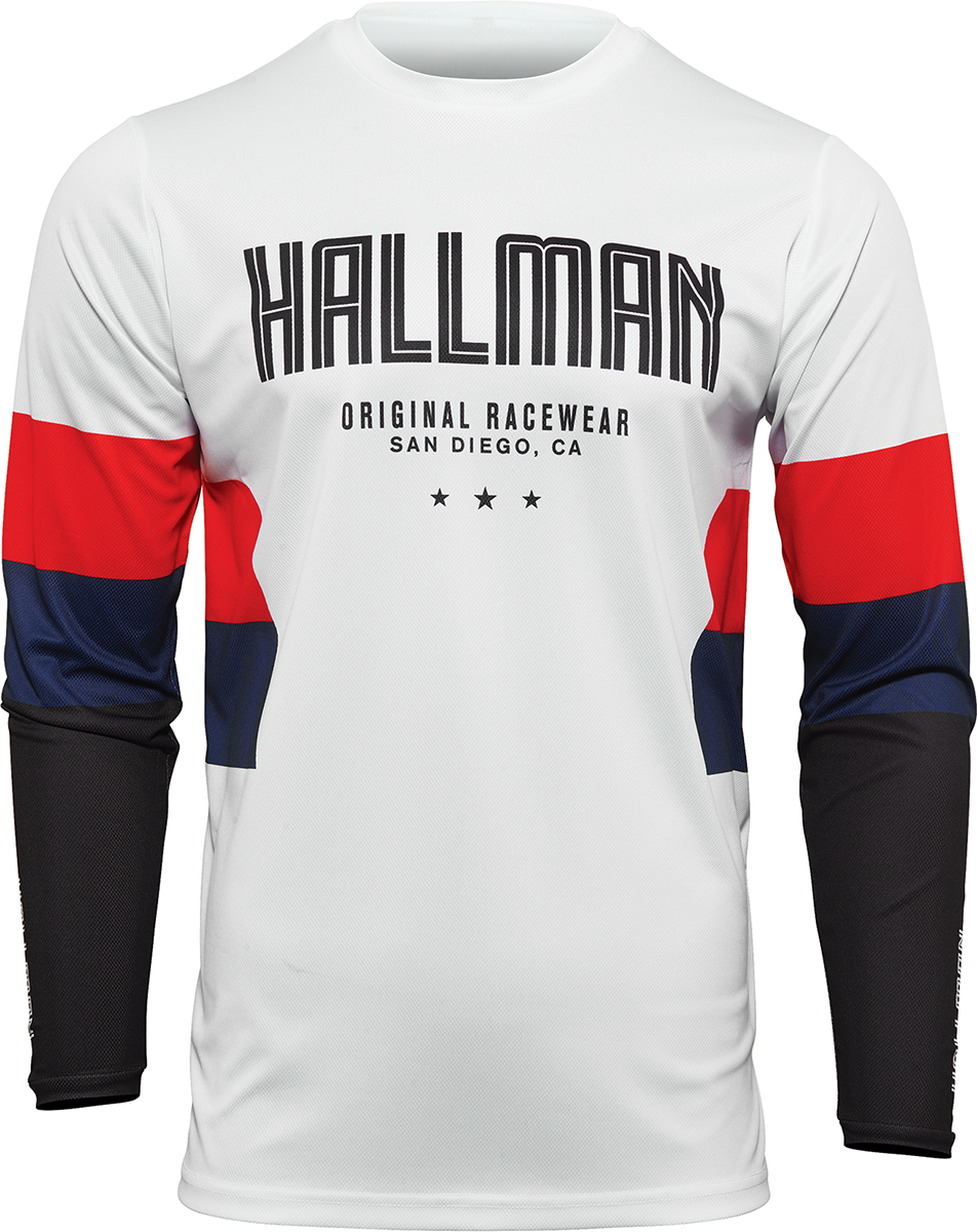 Hallman Differ Draft Jersey - White/Red/Navy - XL
