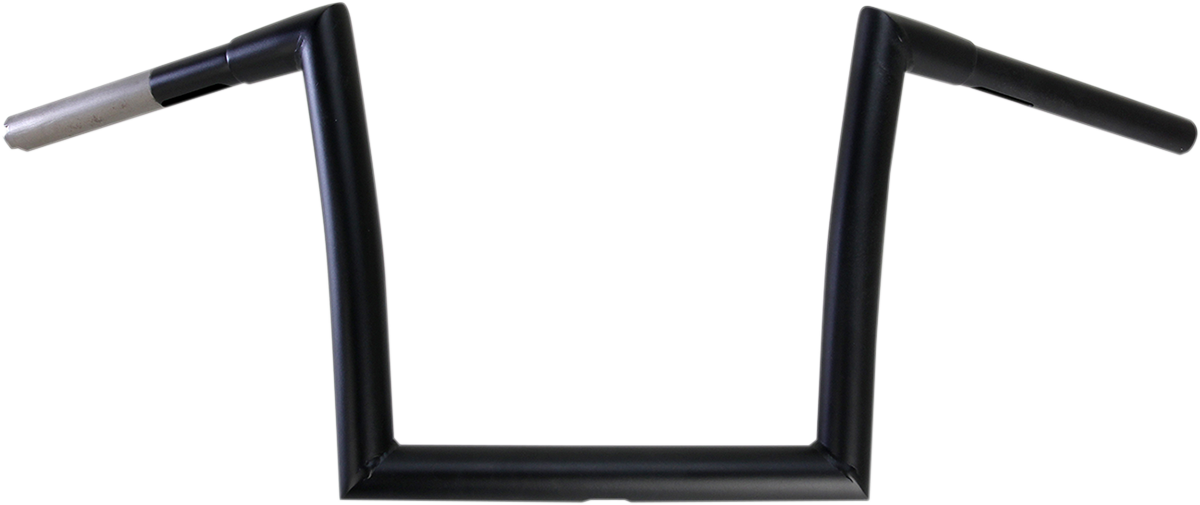 Flat Black 1-1/4" Fat Bobber Strip Handlebar With 10" Rise