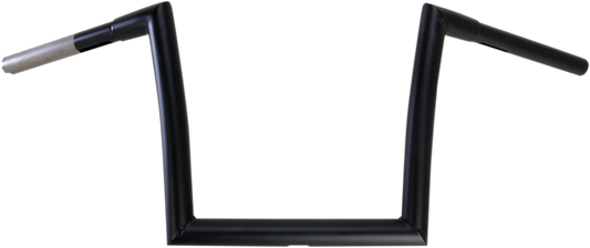 Flat Black 1-1/4" Fat Bobber Strip Handlebar With 10" Rise