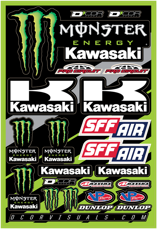Decal Sheet - Monster Energy -  Kawasaki