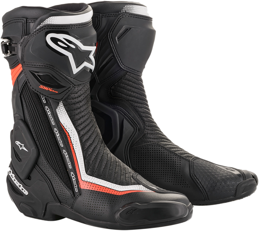 SMX+ Vented Boots - Black/White/Red - US 5 / EU 38