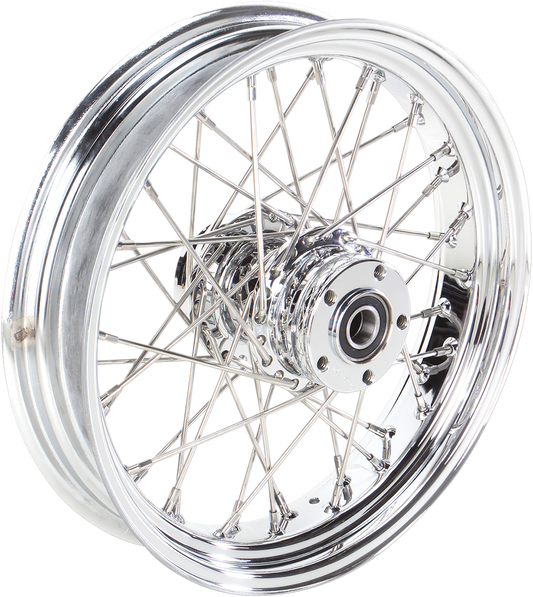 Rear Wheel - 40 Spoke - Single Disc/No ABS - Chrome - 16"x3.50" - '86-'99 FLT