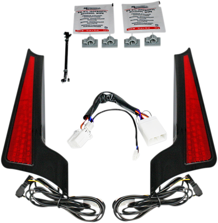 Fascia LED Light Panels - Black/Red