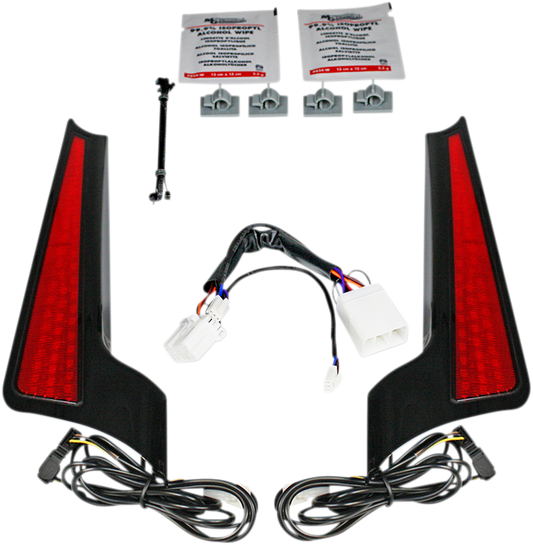 Fascia LED Light Panels - Black/Red