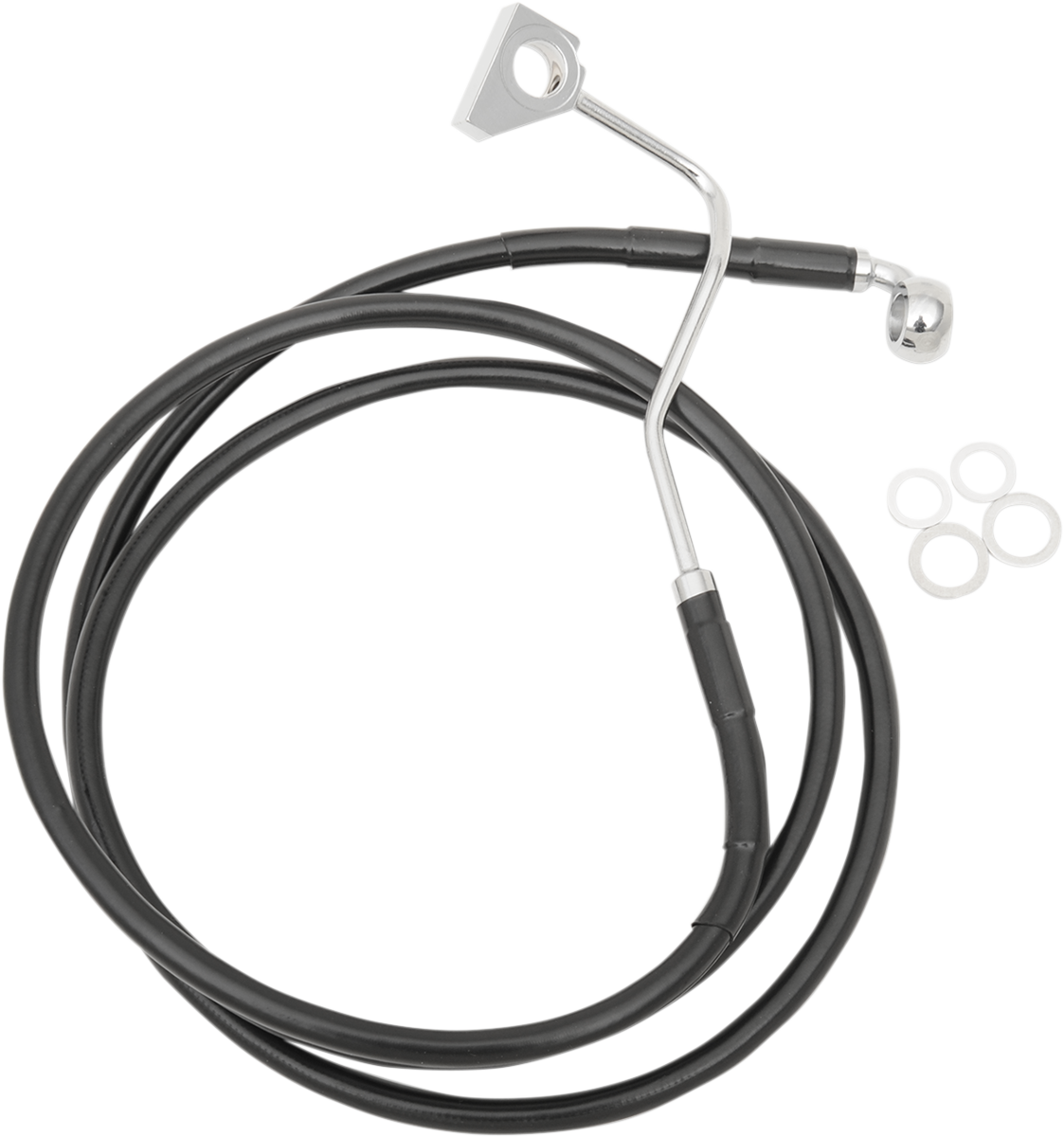 Front Brake Line - 64-1/2" - Black Stainless Steel