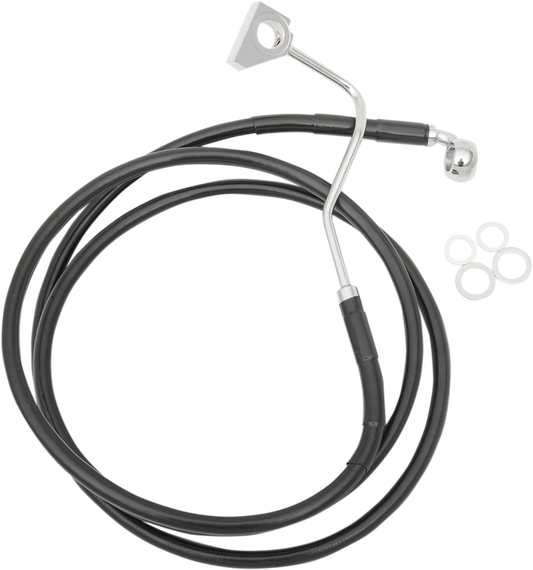 Front Brake Line - 64-1/2" - Black Stainless Steel
