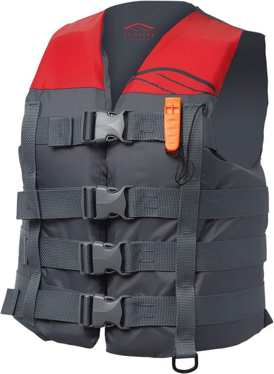 Hydro Nylon Vest - Charcoal/Red - XS