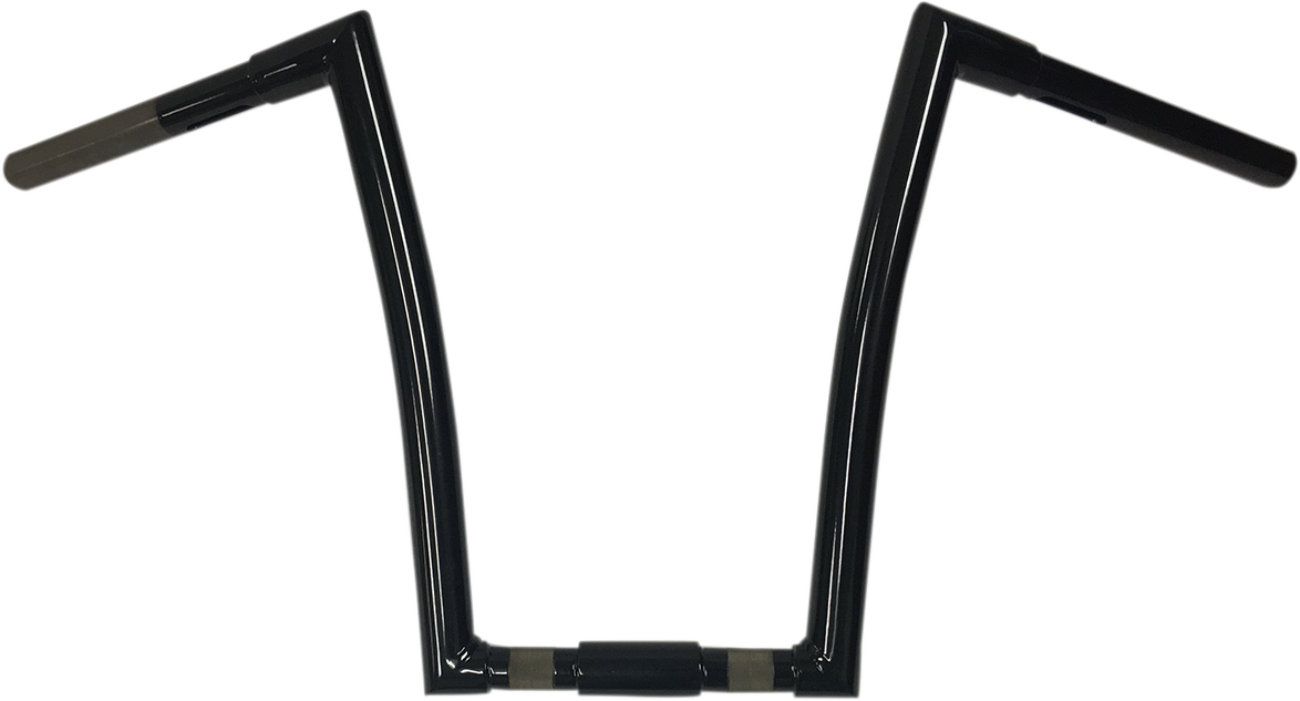 Black 1-1/4" Springer Style Strip Handlebar With 14" Rise