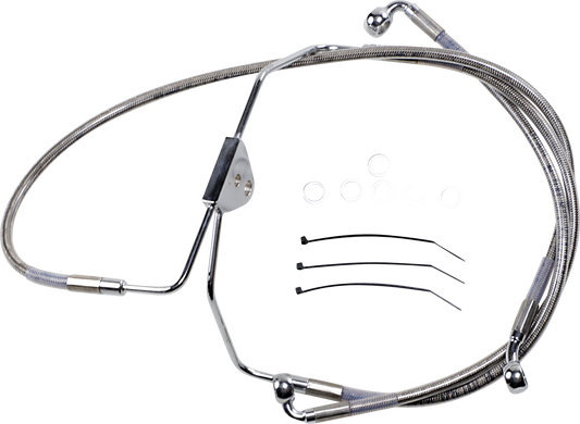 Brake Line - Front - +2" - Touring - Stainless Steel