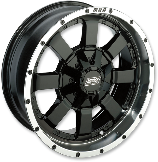 420 X Wheel - Front/Rear - Machined Black - 17x7 - 4/110 - 4+3