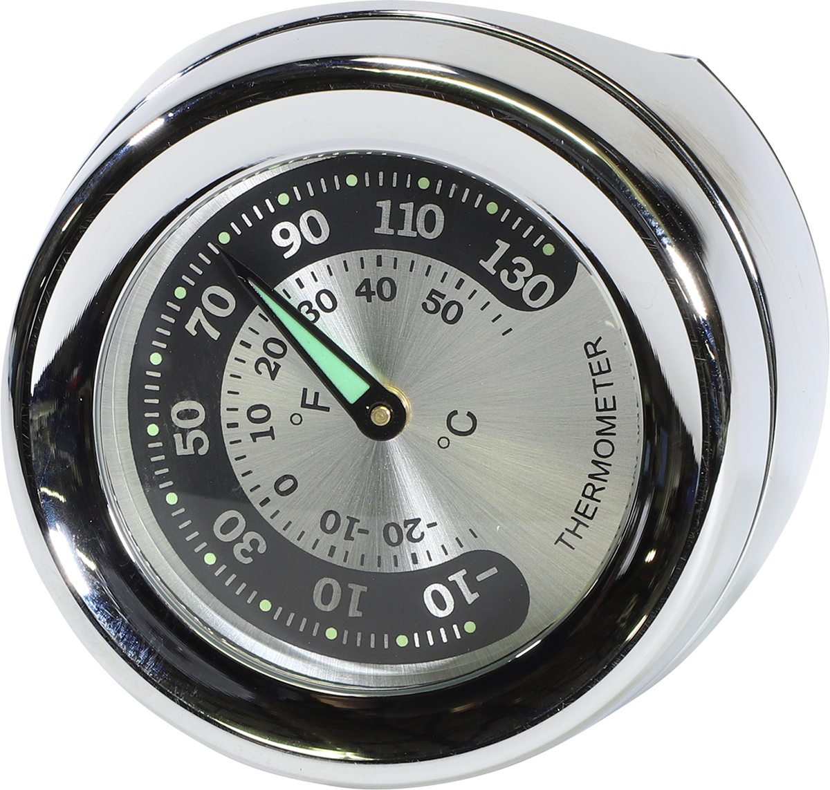 Handlebar Mount Thermometer - Chrome - For 1.25" Bar