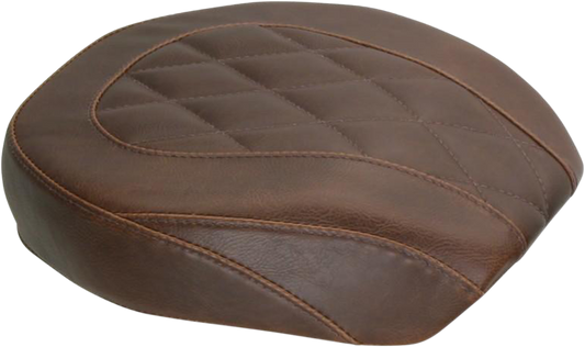 Wide Tripper Rear Seat - Diamond - Brown - Dyna