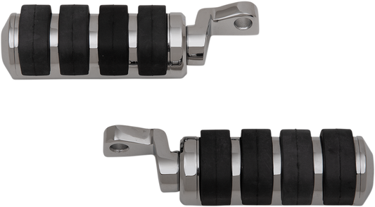 Soft-Ride Chrome Foot Pegs - XL