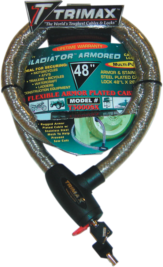 Braided Cable Lock - 48"