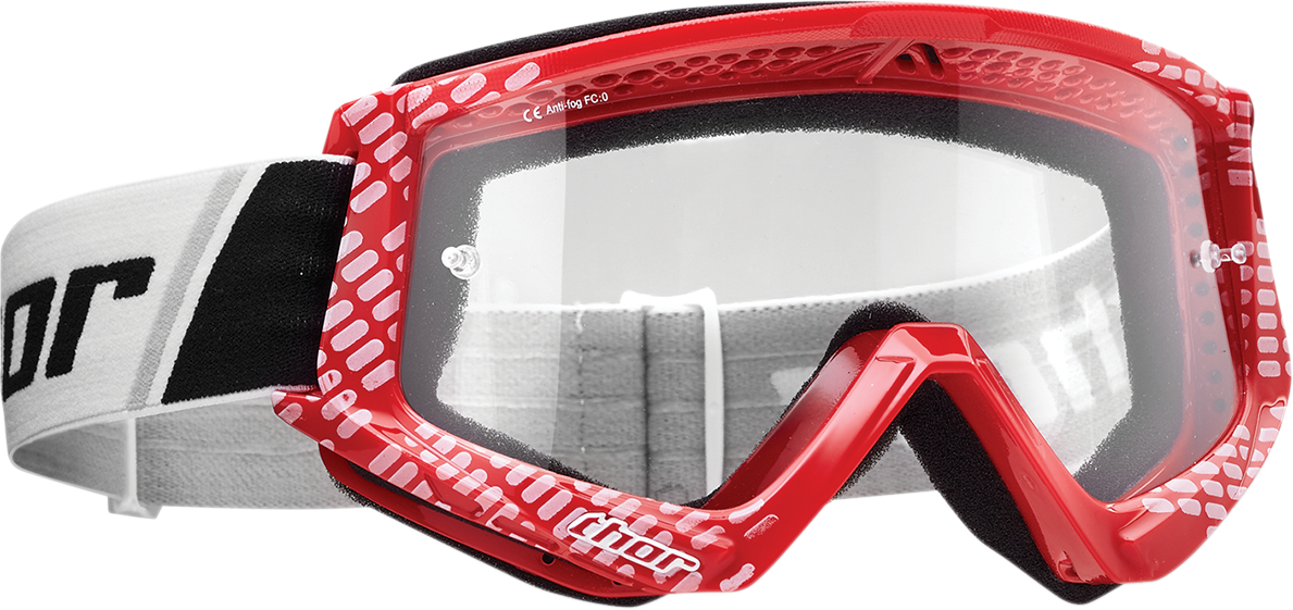 Youth Combat Goggles - Cap - Red/White