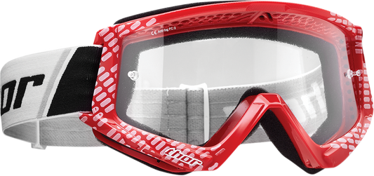 Youth Combat Goggles - Cap - Red/White