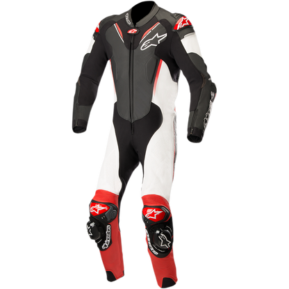 Traje de Piel de una Pieza Alpinestars Atem V3 Negro/Blanco/Rojo