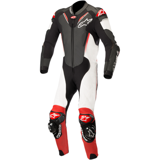 Traje de Piel de una Pieza Alpinestars Atem V3 Negro/Blanco/Rojo