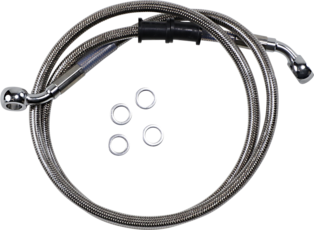 Brake Line - Front - +2" - Stainless Steel - XL