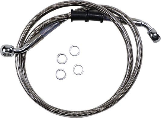 Brake Line - Front - +2" - Stainless Steel - XL