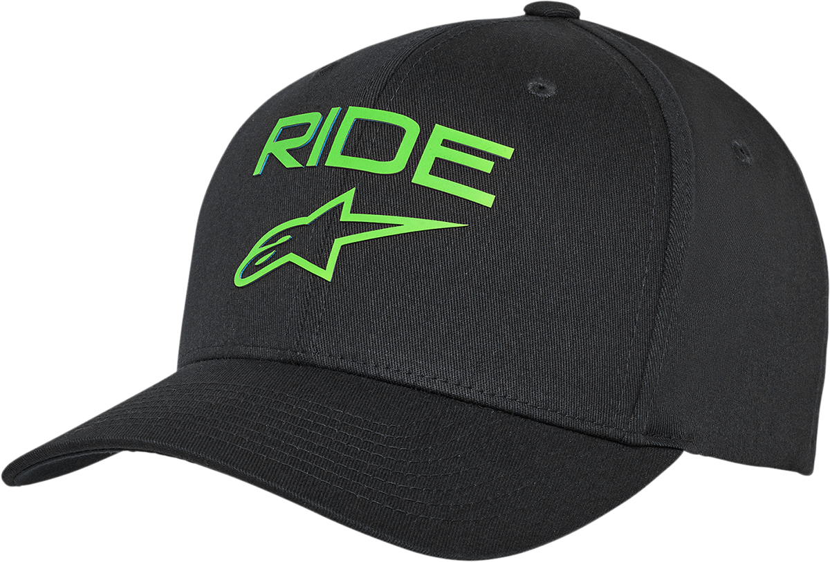 Ride Transfer Hat - Black/Green - S/M