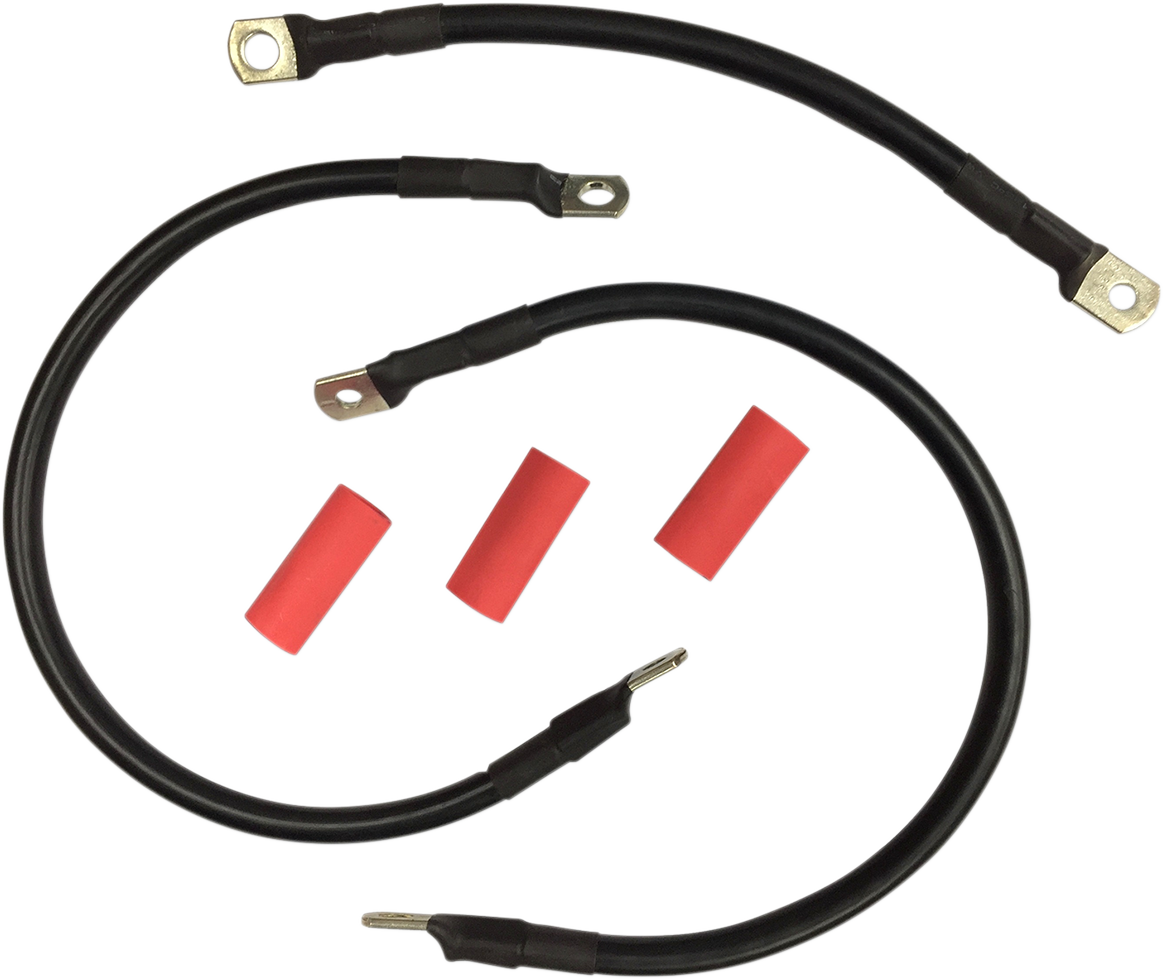 Black Battery Cable Set - '65-'84 FL