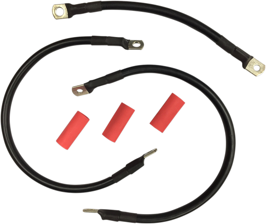 Black Battery Cable Set - '65-'84 FL