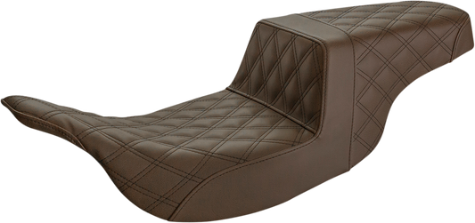 Step Up Seat - Lattice Stitched - Brown