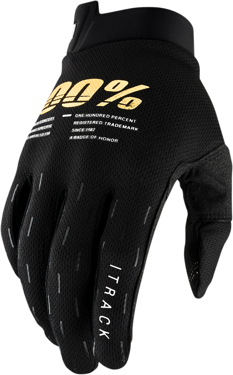 Youth I-Track Gloves - Black - Small