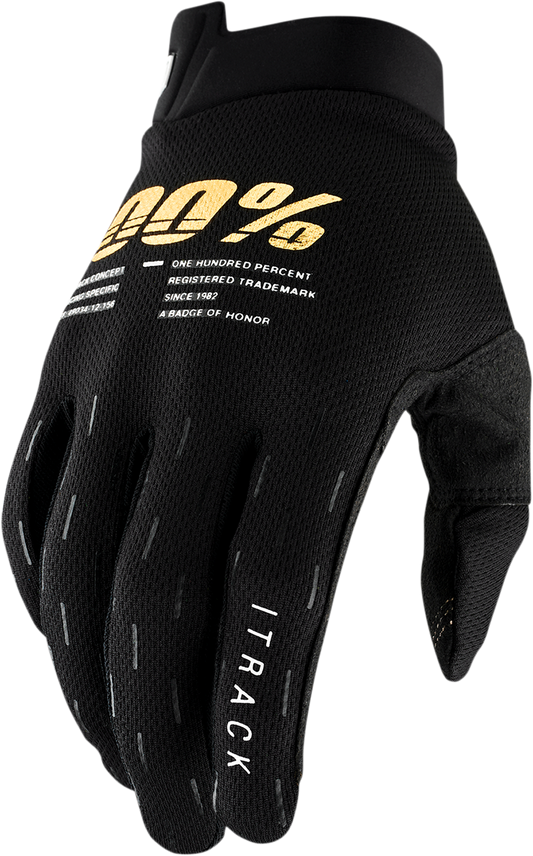 Youth I-Track Gloves - Black - Small