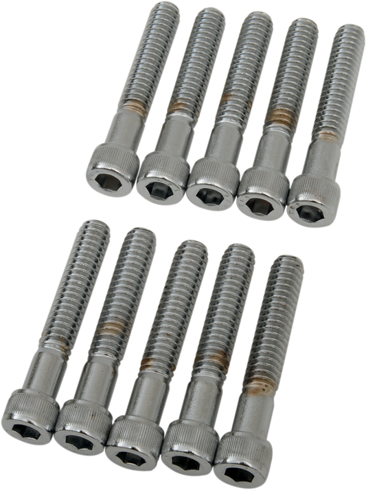 Tornillos allen estriado 1/4-20 X 1 1/2" Drag Specialties cromo