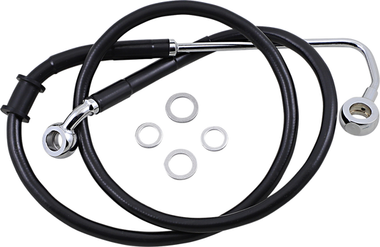 Brake Line - +6" - Black - '15-'17 Softail