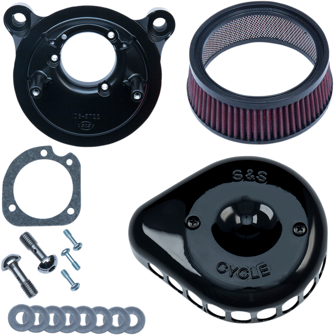 Air Cleaner Black Mounted 01-17Twin Cam