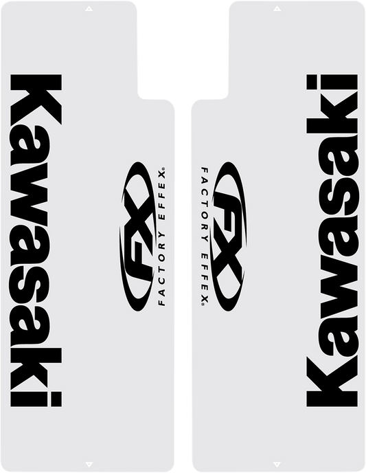 Fork Shield Decal - Kawasaki - Black