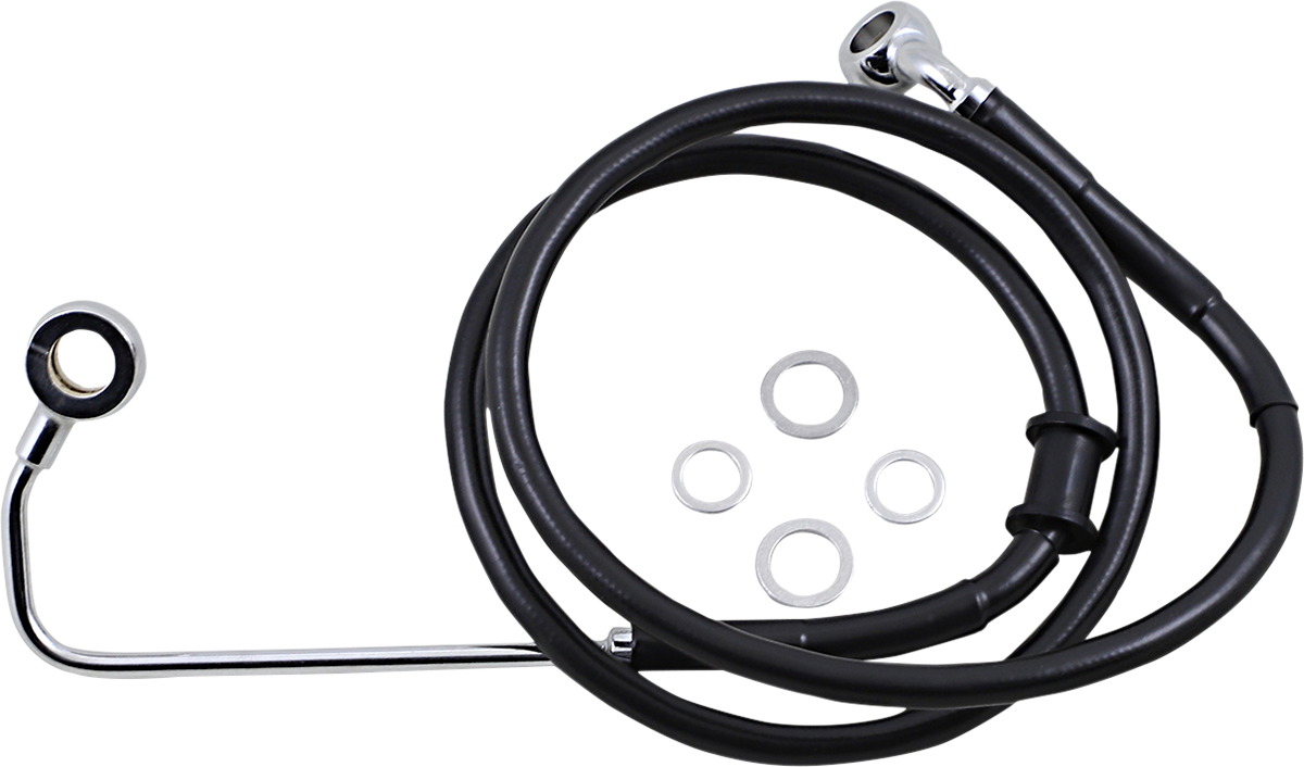 Brake Line - +8" - Black - '15-'17 Softail