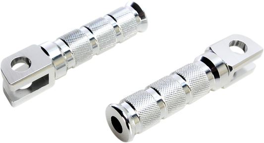 Front Footpegs - Silver - Suzuki