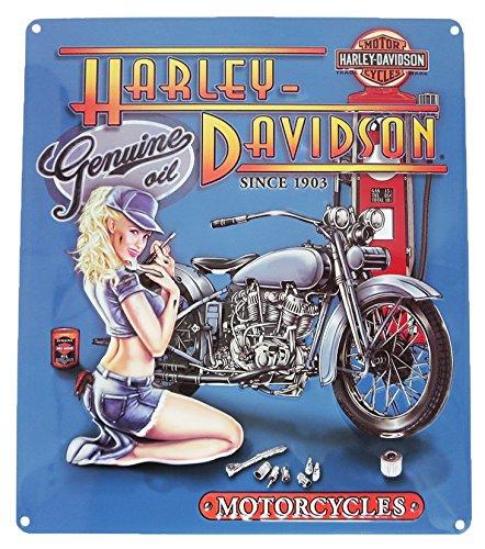 Harley Davidson Poster  de metal estampado Mechanic Babe - OutletHarley